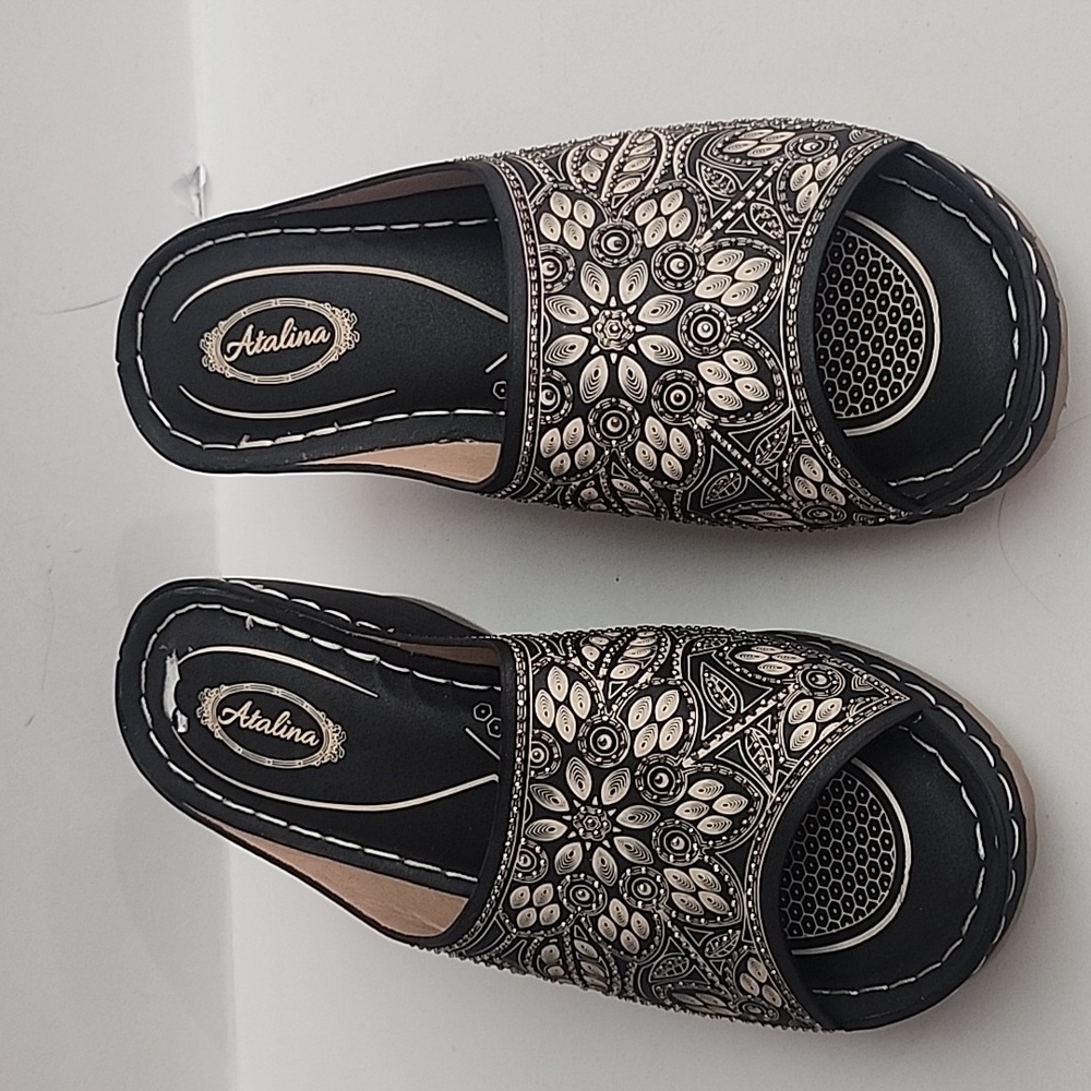 Atalina Shoes Ornate beaded design wedge heel - Picture 3 of 8